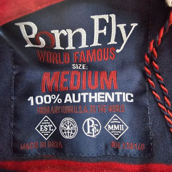 Born Fly Crystal Rugby Long Sleeve Polo Men's Size Medium NWT - Picture 4 of 8